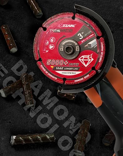 EZARC Diamond Cutting Wheel 3 x 3/8 Inch, 5000+ Cuts on Metal, 2 Pack, Gray, Die Grinder, Diamond Material - style: 3 x 3/8 Inch