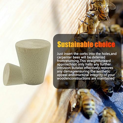 Duomilee 206 Pieces Carpenter Bee Corks Sets 2 Size Carpenter bee Corks Repairs The Damage and Plugging Holes Insiding