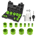 Hole Saw Kit, 18-Piece Hole Saw Set, M42 Bi-Metal for Metal - size: Bi-Metal 18Pcs