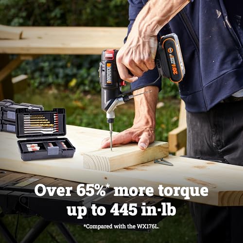 WORX Cordless Drill Driver, 20V Brushless, SwitchDriver 2-in-1, WX177L.2 - style: 20V SwitchDriver Drill 2.0(Battery & Charger & Accessory Included)