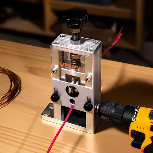 VEVOR Manual Wire Stripping Machine, 0.06-1 in, Copper Stripper with Hand Crank or Drill Powered, 64Mn Quenched Blades, 45# Steel Rollers, Aluminum Alloy Frame Wire Peeler, for Scrap Copper Recycling - style: Hand Crank or Drill Powered