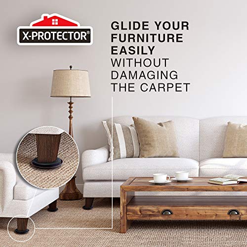 Furniture Sliders for Carpet X-PROTECTOR - 8 PCS 3 1/2" Moving Pads - size: 8 PCS 3.5", For Carpet