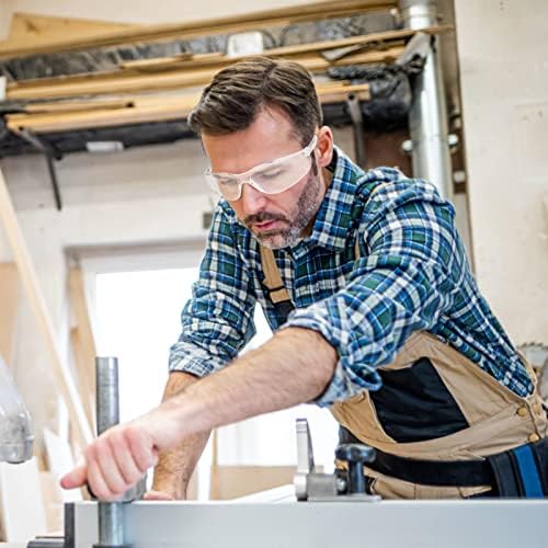 Salfboy 100 Pack Safety Glasses Bulk, Scratch Resistant Protective Eyewear - color: 118-50grey+50clear