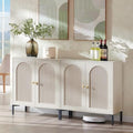 IFGET 61.75" W Modern Arched Sideboard Buffet Cabinet with Storage, Cream - color: Cream, size: 2 Pieces