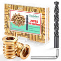 Twidec/22PCS 3/8-16 Threaded Inserts for Wood Furniture Screw-in Nut Wood Inserts Bolt Assortment Kit with Hex Wrench and Drill Bit(3/8-16x20mm) - size: 3/8"-16x20mm