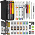 Nicpro 39 Pack Carpenter Pencil Set with Sharpener, Canvas Case - size: 39 Pack