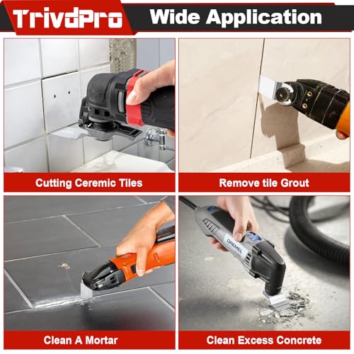 TrivdPro Grout Removal Tool Blade - 15pcs Diamond Oscillating Blade