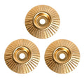 SHIRIA 3Pcs Angle Grinder Polishing Pad,Beveled Wood Carving Disc Set, 4" (10cm) Dia, 15mm Arbor, Alloy Steel, Angled Grinding Wheel for Wood Shaping & Chamfering on Angle Grinder. - color: Beveled Disc-3pcs