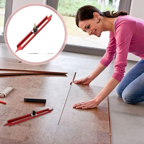 Contour Scribe Tool Aluminum Adjustable | For Woodworking Tiling Carpentry, Precision Profile Marking Tool with Adjustable Pencil Holder, Aluminum Alloy