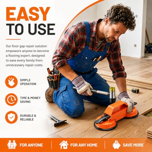 Floor Gap Fixer Tool, Heavy Duty Aluminum Dual Suction Cup