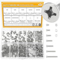 565 Pieces M2.5 Machine Screws Nuts Washers Set, Sutemribor M2.5 x 4/6/8/10/12/16/20mm Phillips Countersunk Head Machine Screws Nuts Washers Assortment Kit, 304 Stainless Steel, Fully Threaded - size: M2.5, style: Phillips Countersunk Head