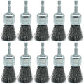 10-Pack 1-inch Carbon Steel Wire Detail (Pen) Brush Set for Drill, 1/4" Hex Shank, for Cleaning Rust from Corners, Welds & Hard-to-Reach Surfaces - style: 1-inch Pen Brush - 10 Piece