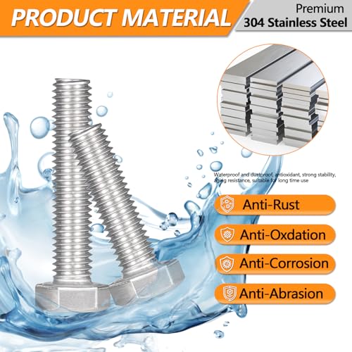 448 Pcs M5 M6 M8 Hex Bolts and Nuts Assortment Kit,16/20/30/40mm Bolts - size: M5/M6/M8 - 16/20/30/40mm