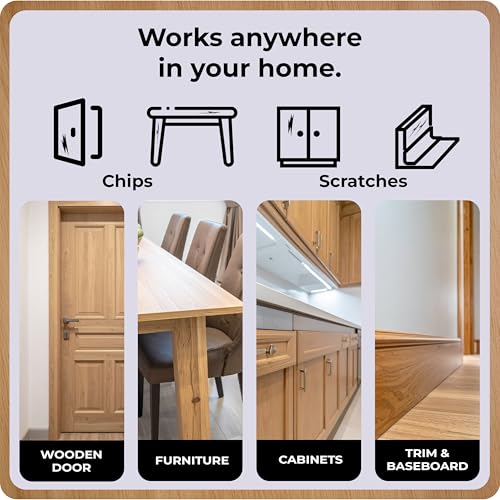 Light Brown Wood Stain Repair Kit, Brush-On Touch-Up Stain Bottles, Golden Oak, Early America, Cherry, Red Oak, Interior and Exterior Wood, 4 fl oz Total by spot. - color: Light Brown