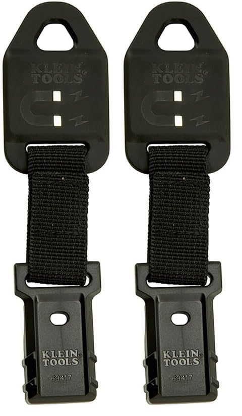 Klein Tools 69417 Rare-Earth Magnetic Hanger,with Strap,(Pack of 2) - size: Magnetic Hanger with Strap (Pack of 2)
