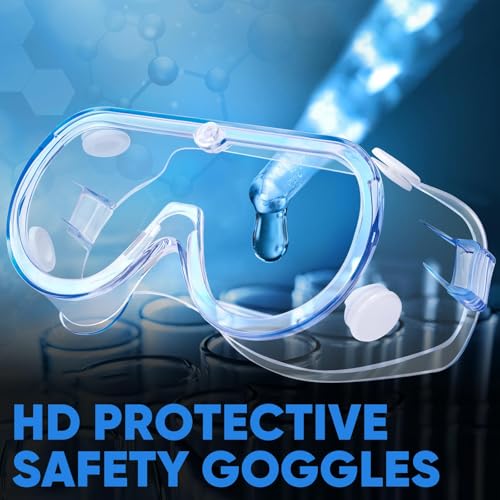 TICONN Anti-Fog Safety Goggles, HD Clear Eye Protection, ANSI Z87.1 Lab Goggles for Chemistry, Industrial - style: 2
