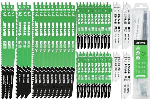 44-Piece Reciprocating Saw Blade Set with Organizer Case - size: 44 Pack