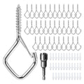 35 Pack 304 Stainless Steel Ceiling Hooks for Plants, Locking Clip - size: 35