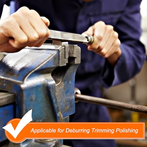 HARFINGTON 2pcs Flat Medium Cut File 14" Double Cut Teeth High Carbon Steel Hand Rasp File without Handle for Metal Wood Deburring Removing - size: 14", style: Medium