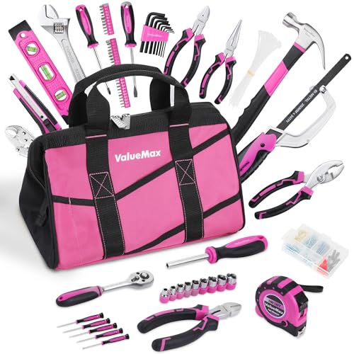 ValueMax Pink Tool Kit, 218-Pieces Home Repairing Tool Set