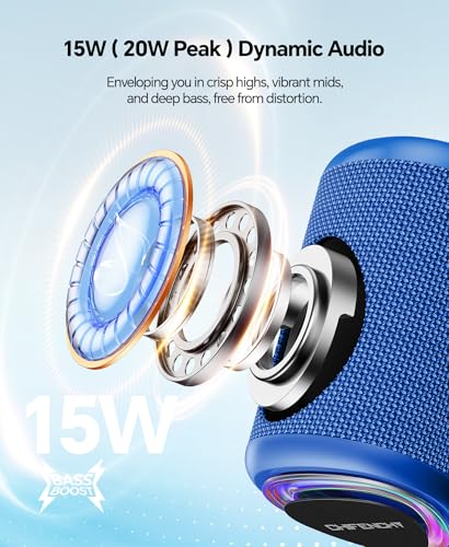 Portable Bluetooth Speaker Beach Essentials: IPX5 Waterproof for Outdoor - color: Blue