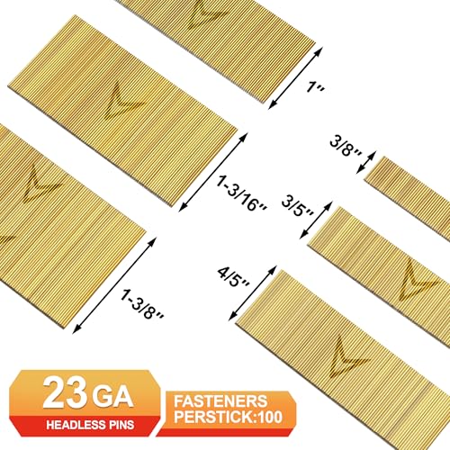 23 Gauge Pin Nails,Headless Pinner Nails:7200pcs - size: Assembly---7200pcs