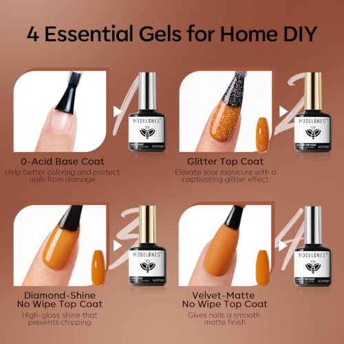 modelones Cat Eye Gel Nail Polish Set 28 Colors Primer & 3pcs Top Base Coat - color: A0-Winter Cateye