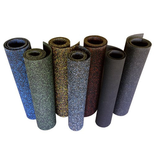 Rubber-Cal Elephant Bark Rubber Flooring - 3/16" Thick - color: Blue Dot, size: 54"L x 48"W x 0.2"Th