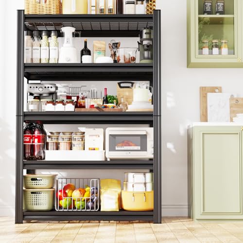 Storage Shelves,Garage Shelving,Adjustable Heavy Duty Shelving Unit,5T Tall Garage Shelves，Metal Standing Shelf Units,Utility Rack for Kitchen Warehouse Industrial Basement 71.2 * 35.4 * 15.7 - size: 71.2''H*35.4''L*15.7''W