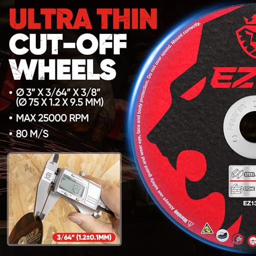 30-Pack 3" Cut Off Wheels, Ultra Thin Discs for Angle Grinder
