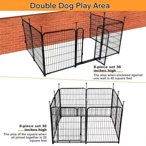 Getlay 4 Pack Fence-to-Wall Hook for Dog Playpen, Fence Accessories，Black