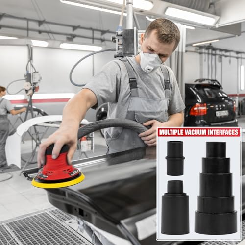Autolock 350W Electric Random Orbital Sander with 5 & 6 Inch pads 1pcs - color: Red