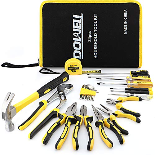 DOWELL 24 pcs Homeowner Tool Set, Home Repair Hand Tool Kit - size: 24PCS