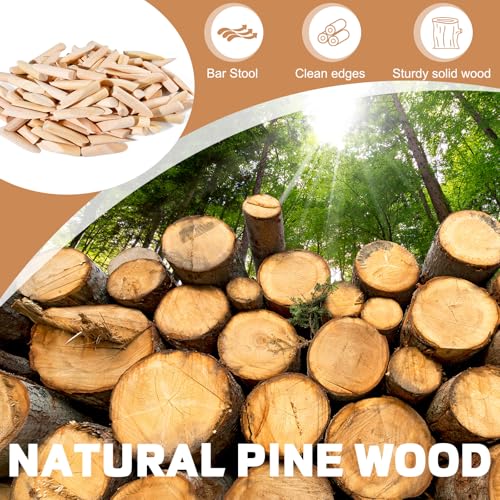 200 Pack Solid Wood Pocket Hole Plugs, Pocket Hole Jig Wood Plugs, Pine Wooden Hole Plugs Pocket Screw Jig Woodworking Tool