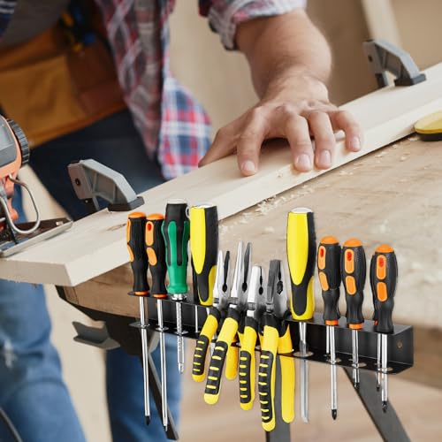 2pack Screwdriver Plier Organizer Heavy Duty Wall Mount Tool Storage Rack