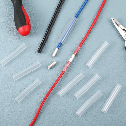 Tallew Well Pump Wire Submersible Pump Wiring Splice Kit with 3 Copper Connectors 10 Clear Heat Shrink Tubing Splice Kit for #10#12#14 Awg Waterproof Underground Burial and Extension Cord Repair