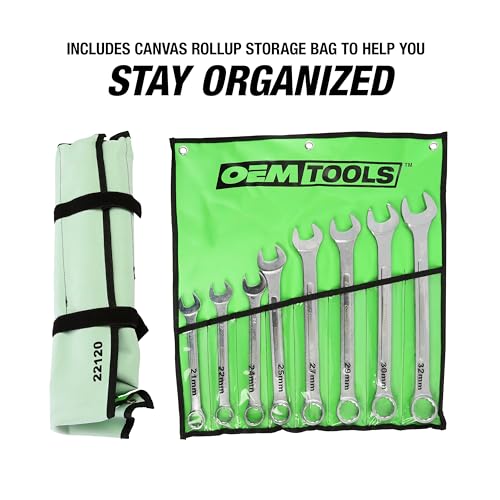 OEMTOOLS 8-PC 12 Pt. Metric Jumbo Combination Wrench Set 21 mm - 32 mm - style: 8 piece metric (21-32 millimeter)