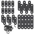 Mending Plates for Wood - 28 Set Metal Flat Plate Straight Bracket for Board, Bed Frame, Furniture & Shelves,Wood Connector Brackets,Stainless Steel (4 Size-28 Set) - size: 4 Sizes Set (1.42/1.81/2.2/3 inches)