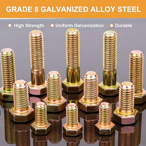 626PCS Assorted Nuts and Bolt Assortment Kit, SAE Grade 8 Heavy Duty Bolts and Nuts Kit, Including 1/4-20 5/16-18 3/8-16 1/2-13 SAE Sizes - size: 626PCS SAE (1/4-20, 5/16-18, 3/8-16, 1/2-13)