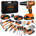 21V Cordless Drill Set with Toolbox & All-in-One Tool Kit