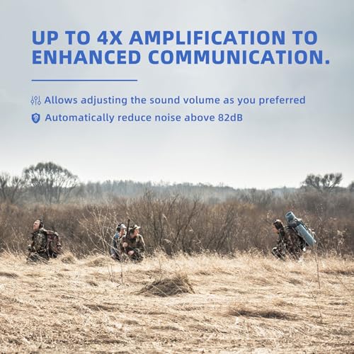 PROHEAR Electronic Ear Protection for Shooting with 4X Sound Amplification, Gun Range Hearing Protection Muffs, NRR 23dB Noise Reduction Headphones for Hunting, Blue - style: Electronic-blue