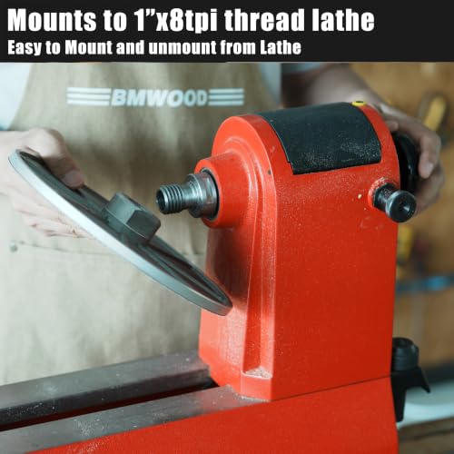 Lathe Mounted Disc Sander for 14 inch and 16 inch Woodtuning Lathe with Thread 1"X8TPI, Sanding Accessory, 9 inch Disc Sander. - color: Dsl-9c