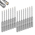 Geinxurn 5/32" x 4" SDS Plus Rotary Hammer Drill Bits, 15PCS Double Thread Masonry Drill Bits Set Carbide Tipped, Drilling in Brick, Stone and Concrete, Cement Walls - size: SDSBIT053204-015
