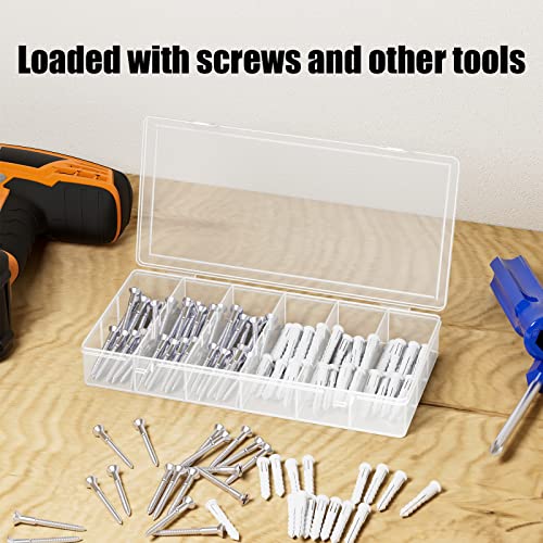 clear visible plastic storage box cosmetic tools storage box makeup tools fishing tackle accessory box organizer jewelry screws hardware accessories organizer box (4Pack) - size: 4Pack