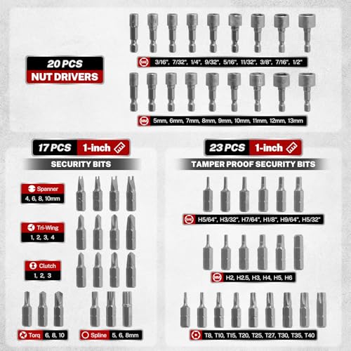 TOMMARS 208-Pc Master Screwdriver Bit Set - style: 208 Pc Screwdriver Bits Set