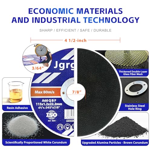 4 1/2 Cut Off Wheel for Metal, Wood, PVC, Angle Grinder Cutting Disc, 27PCS
