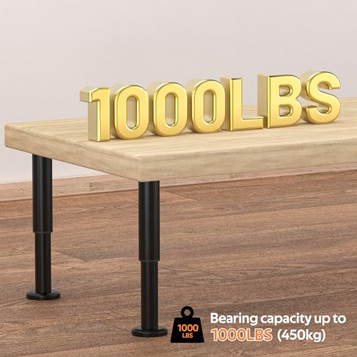 Wlrrcwdttc 6 Pcs Adjustable Height Bed Support Legs for Bed Frame/Bed Center Slat, Metal Adjustable Furniture Legs 7.08-12.2 inch for Bed/Sofa/Cabinet/Couch/Dresser/Table, Heavy Bed Legs Replacement - size: 7.08-12.2 inch (6pcs)