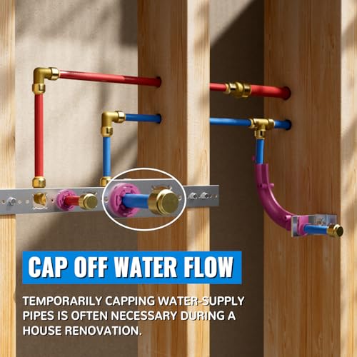 SUNGATOR 1/2 Inch End Cap, 12-Pack, Push-to-Connect Plumbing Fittings - size: 1/2 Inch, 12 Pack