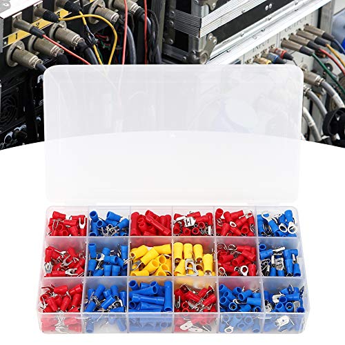 Cold Pressed Terminal, Insulated Quick Connecting Terminal, 520Pcs Electrical Crimp Terminals Assortment Kit