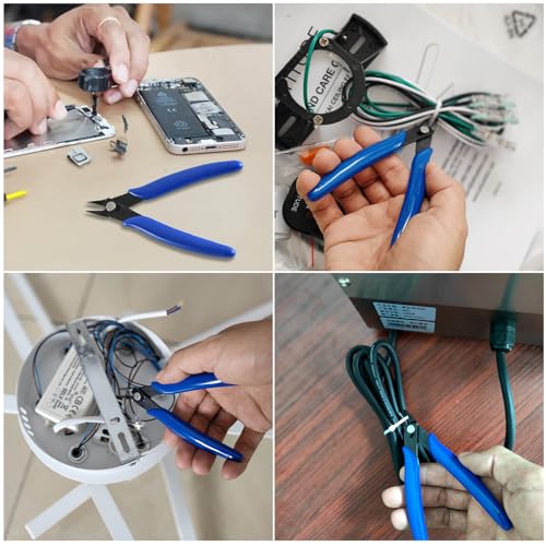 Micro Flush Cutter, 2-Pack Wire Cutters, 5“ Sharp Cutting Pliers - color: 2 Pack